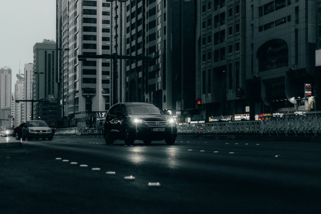 remaps hertfordshire 7 black car driving through city